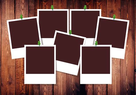 Photo Collage on Wood Background - Download Free Vectors, Clipart Graphics & Vector Art