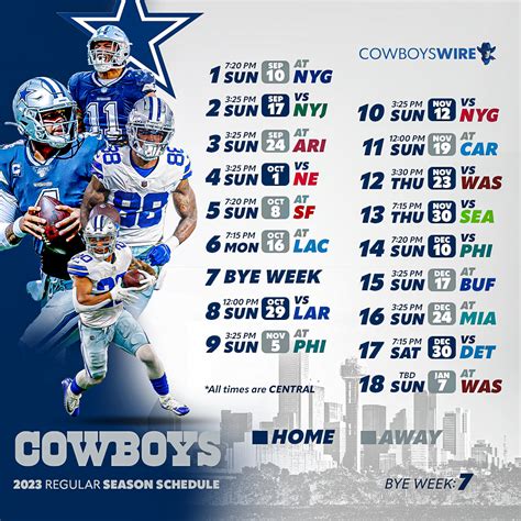 Choose your Cowboys 2023 season schedule wallpapers