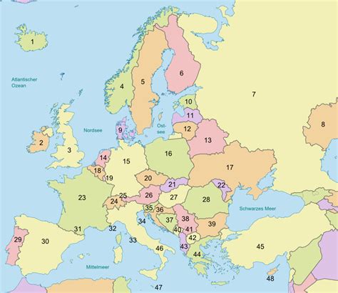 Europa Länder Karte | Acuraa