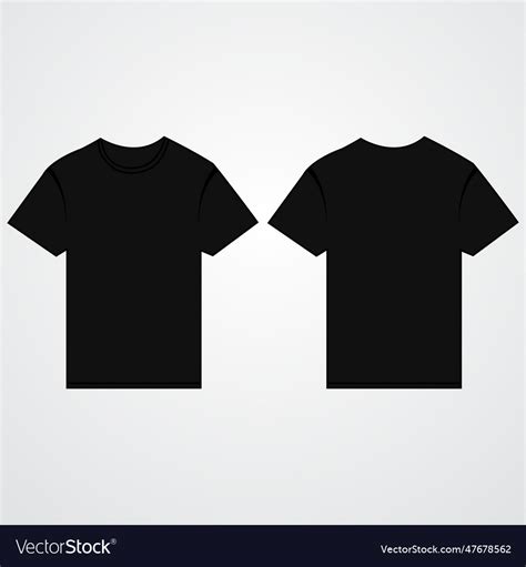 Black t shirt design template Royalty Free Vector Image