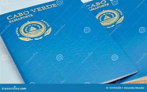 Foreign Biometric Passport of the Republic of Cape Verde Stock Photo - Image of state, verde ...