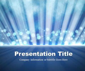 Free Light Rays Blue PowerPoint Template