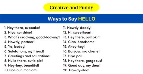 160 Creative and Funny Ways to say Hello (2024)