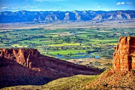 A wonderful view of the lush Grand Valley and Bookcliffs from atop Colorado… | Colorado national ...