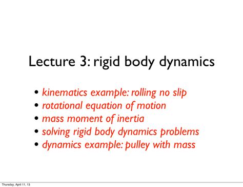 Lecture 3: Rigid Body Dynamics - DocsLib