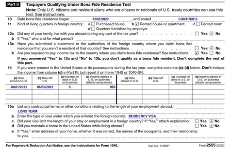 Filing Form 2555 for the Foreign Earned Income Exclusion