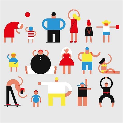 Some geometric characters I created for a McDonald's pitch way back, at Brand New School.. # ...