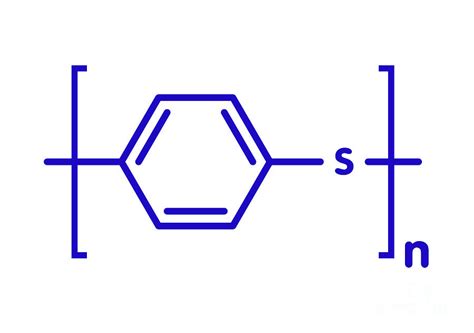 Polyphenylene Sulfide Polymer Chemical Structure Photograph by Molekuul/science Photo Library