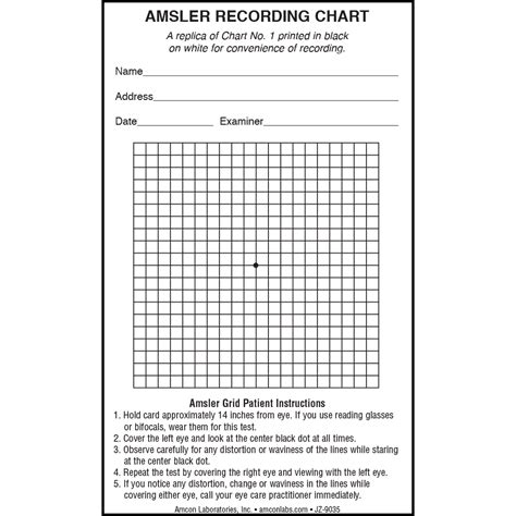 Print Amsler Grid Chart