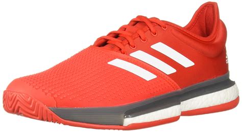 adidas Lace Solecourt Boost Tennis Shoe in Red for Men - Save 50% - Lyst