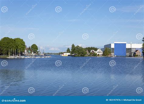 Viewpoint To Kaag Island Over the Water Landscape of the Kagerplassen in Warmond. Stock Photo ...