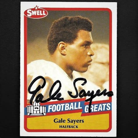 Gale Sayers Autograph Signed 1989 Swell Card 102 Bears Nice - Etsy