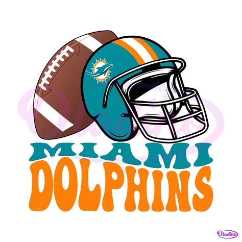 Miami Dolphins Helmet Football Svg Digital Download