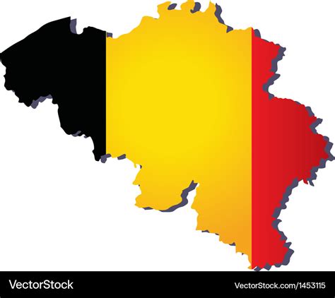 Belgium flag map Royalty Free Vector Image - VectorStock