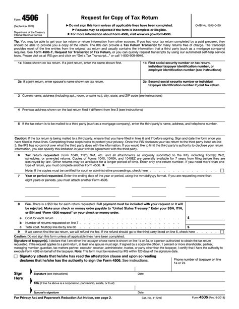 4506t Form Printable - Printable Forms Free Online