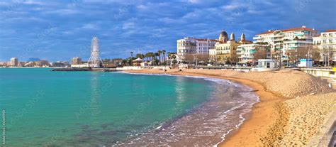 Saint Raphael beach and waterfront panoramic view Stock Photo | Adobe Stock