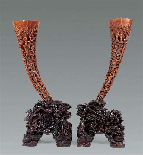 Carved Chinese Rhinoceros Horns Ming-Qing Dynasty | Art History