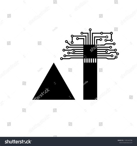 Artificial Intelligence Logo Ai Vector Template: vector de stock (libre de regalías) 1185340798 ...