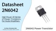 2N6042 PNP Medium Power Darlington Transistor - Datasheet