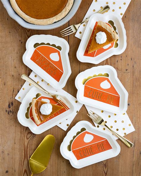 Pumpkin Pie Thanksgiving Plates Pumpkin Pie Dessert Plates - Etsy