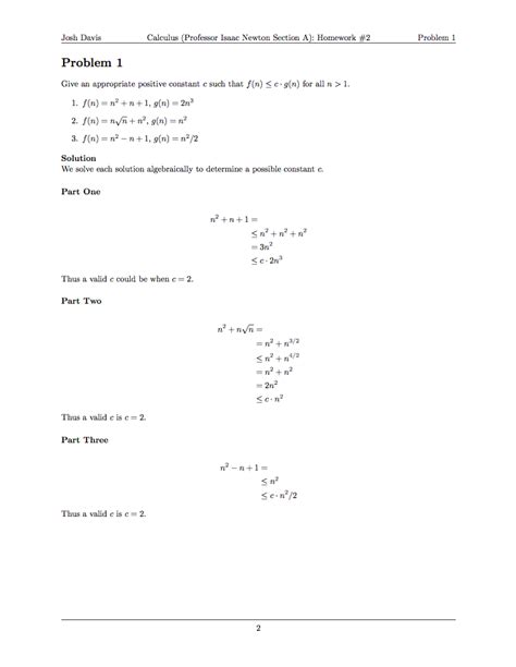 Math Homework Latex Template - Flyer Template