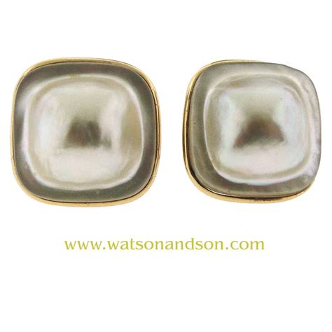 Mabe Pearl Earrings • Watson & Son, Inc.