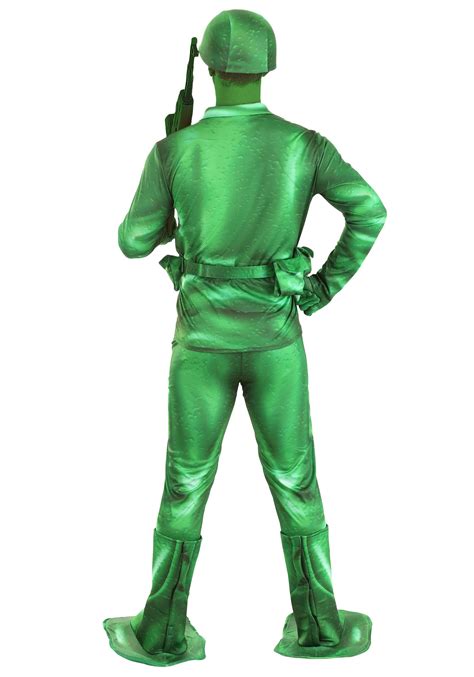 Plastic Green Army Man Costume for Adults