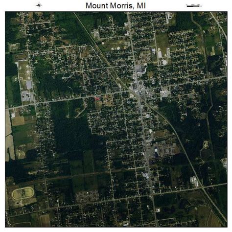 Aerial Photography Map of Mount Morris, MI Michigan