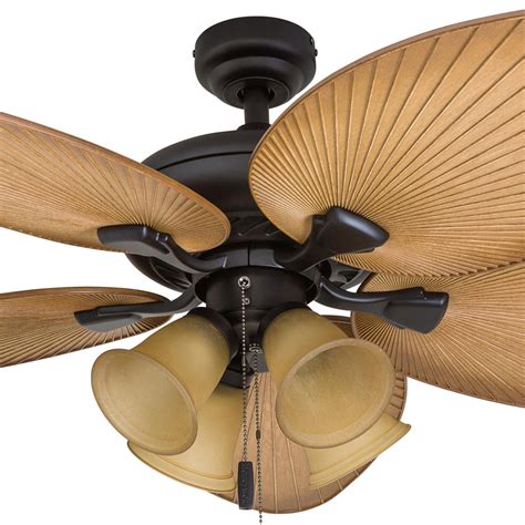 Ceiling Fans With Lights And Leaf Blades - Williston Forge 52" Nielson 5 - Blade Ceiling Fan ...