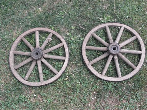 Antique Primitive Country Decor Wagon Wheel Buggy Car Wheel Wood Cart ...