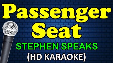 PASSENGER SEAT - Stephen Speaks (HD Karaoke) - YouTube