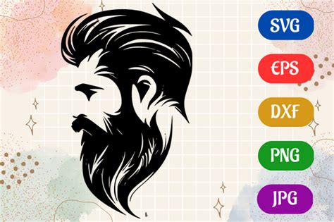 Beard | Silhouette SVG EPS DXF Vector Graphic by Creative Oasis · Creative Fabrica