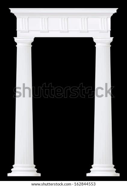 Doric Columns Vector Drawing Stock Vector (Royalty Free) 162844553