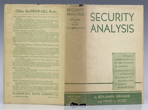 Security Analysis Benjamin Graham First Edition Signed Rare Book