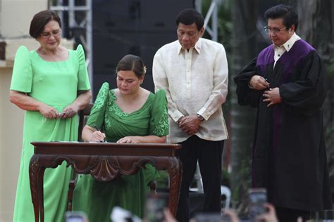 Duterte's daughter takes oath as Philippine vice president | AP News