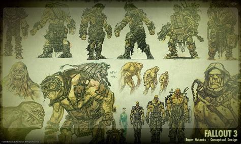 Super Mutants Concept - Characters & Art - Fallout 3 | Dibujos, Post ...