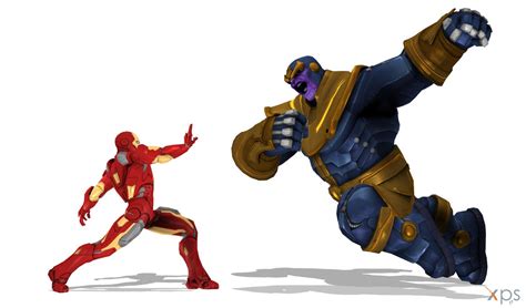 Iron Man vs. Thanos by marcelosama on DeviantArt