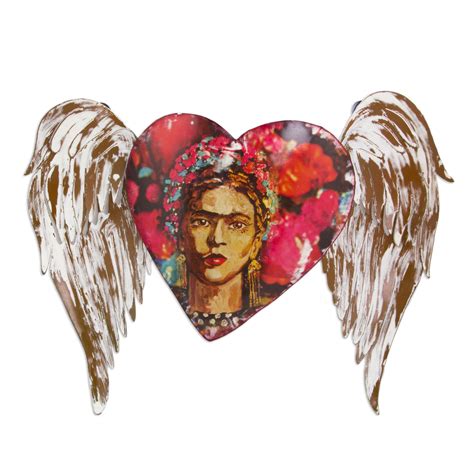 Iron Heart Theme Frida Kahlo Wall Sculpture from Mexico - Frida's Red ...