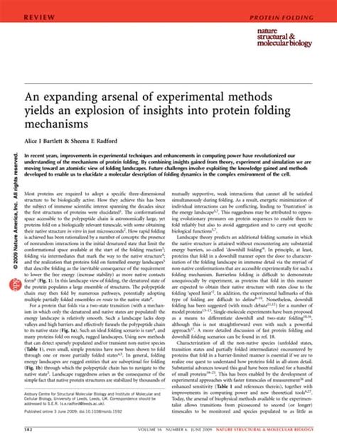 An expanding arsenal of experimental methods yields an explosion of insights into protein ...