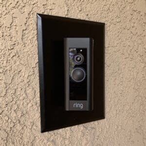 Intercom-Plate-with-RIng-Pro-Doorbell-with-Angle-Kit-Side-View - Ring Doorbell Installation Guy