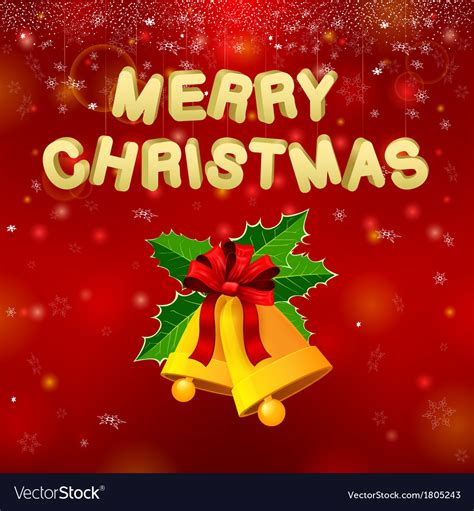 Merry christmas bells Royalty Free Vector Image