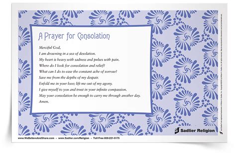 Prayer for Consolation Prayer Card | Download | Sadlier Religion