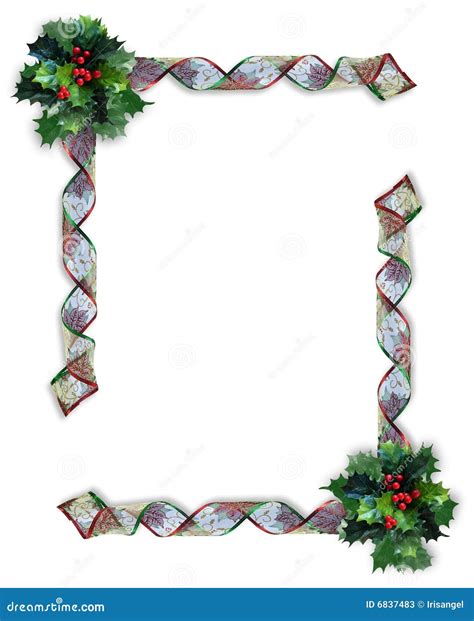 Christmas Ribbons Frame Or Border Stock Photos - Image: 6837483