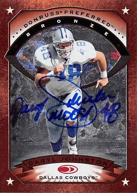 Daryl Moose Johnston autographed football card (Dallas Cowboys) 1997 ...