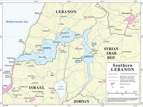 Un Southern Lebanon - Mapsof.Net