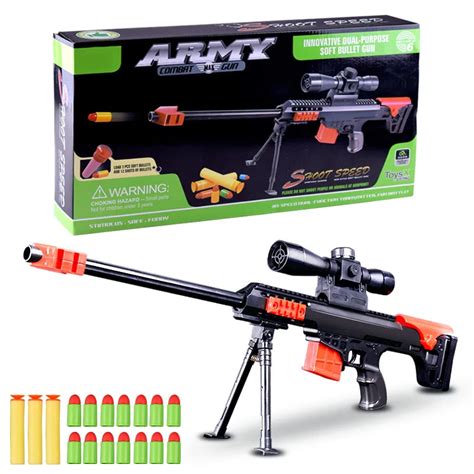 Children's Simulation Toy Gun Boy Sniper Rifle Military Model Soft Bullet Gun-in Toy Guns from ...