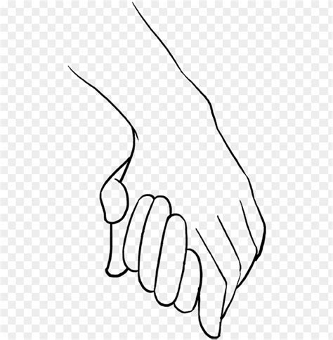 How To Draw Holding Hands - Holding Hands Drawi PNG Transparent With ...