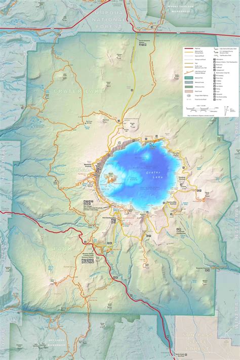 Crater Lake camping map - Ontheworldmap.com