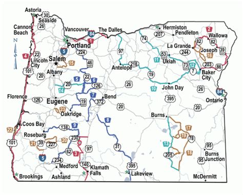 Free Printable Map Of Oregon – Printable Map of The United States