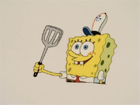 Trusty Spatula Animation Art Cel SpongeBob Original : Lot 839759